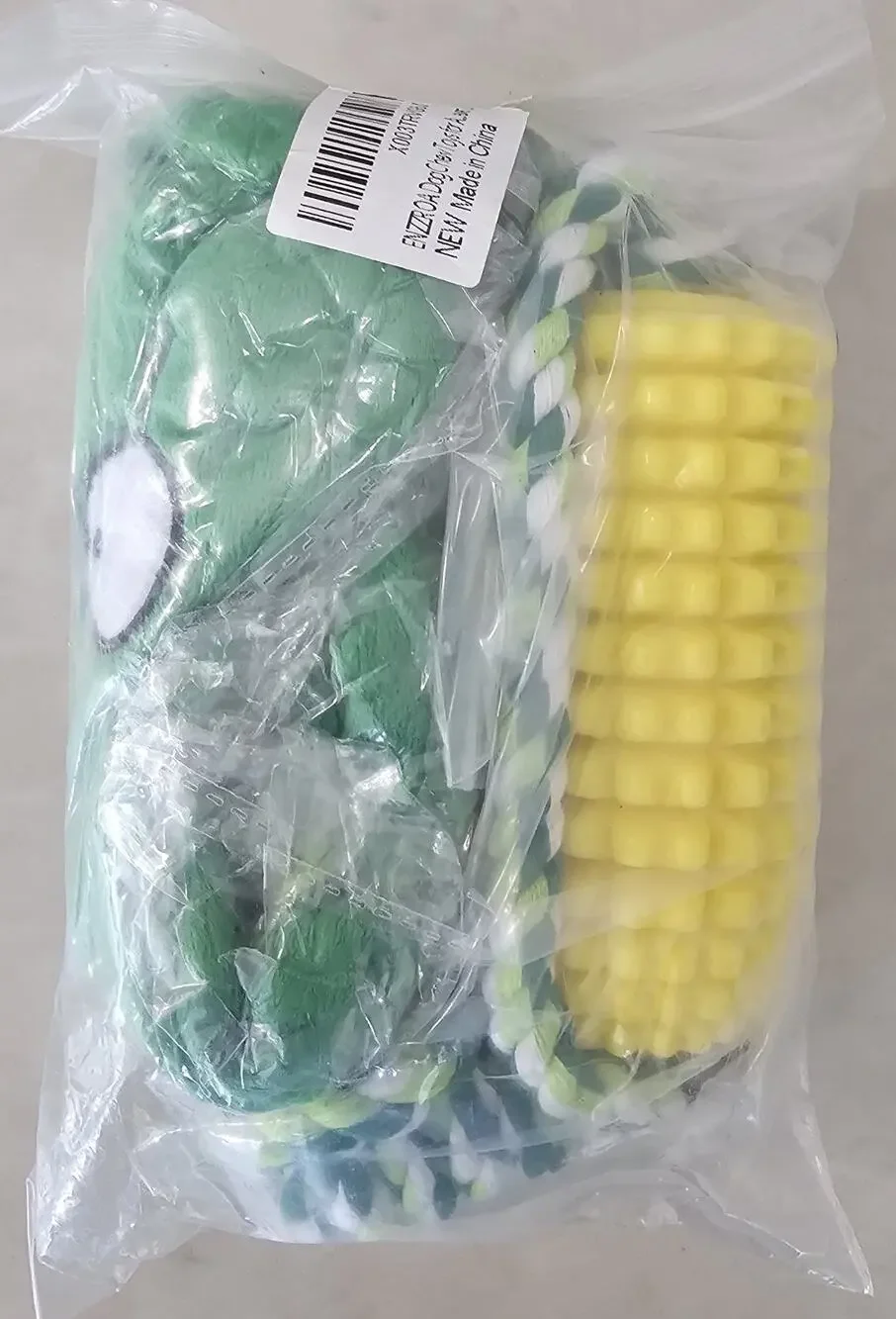 ENZZROA Dog Chew Toys 2 Pack Corn & Octopus Plush NEW